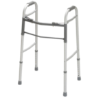 Two-Button Folding Walkers without Wheels